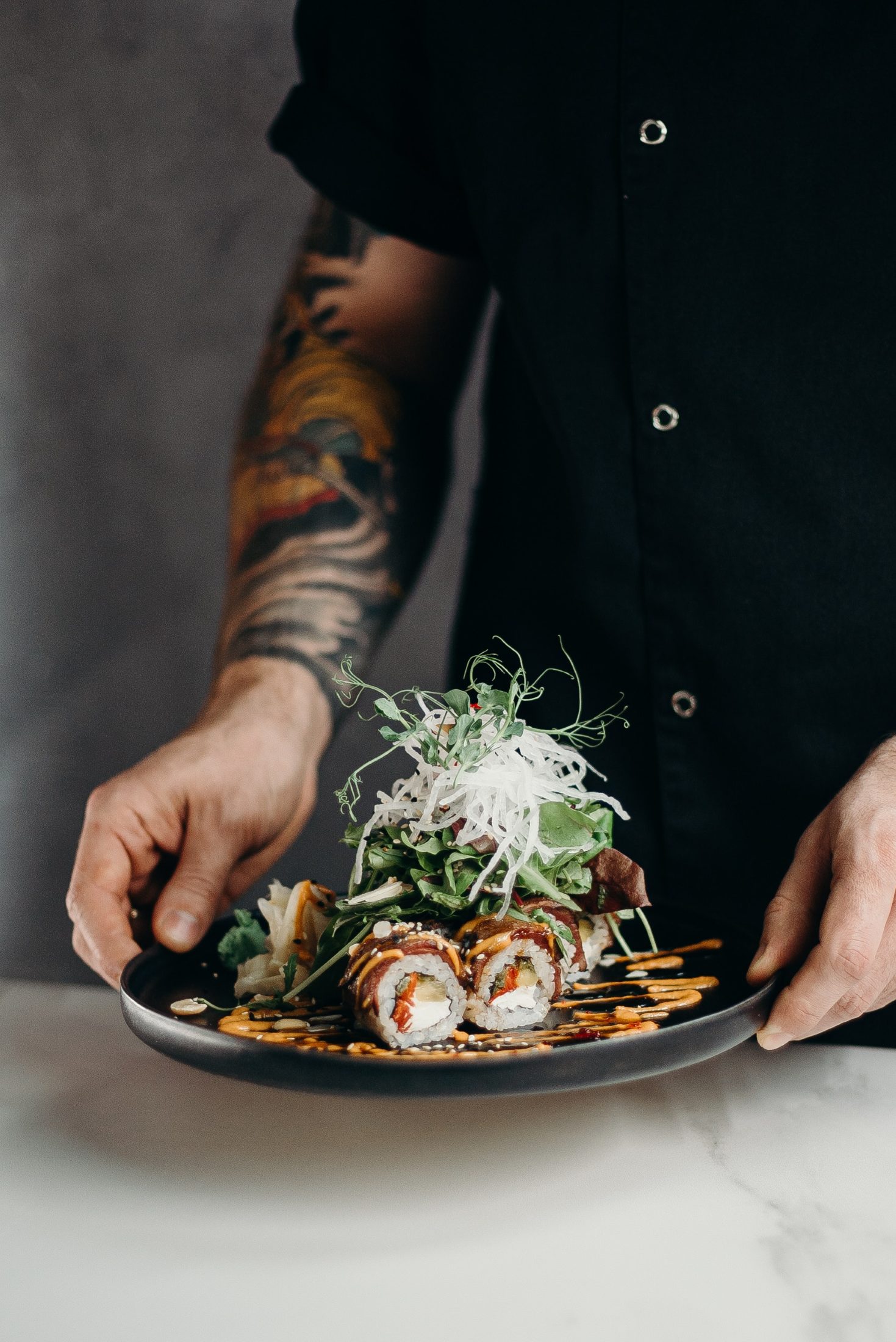 Plated restaurant dish